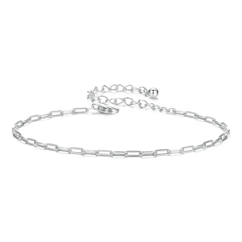 Luna Bracelet with Thin Padlock 925 Silver