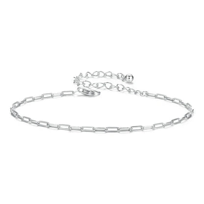 Luna Bracelet with Thin Padlock 925 Silver