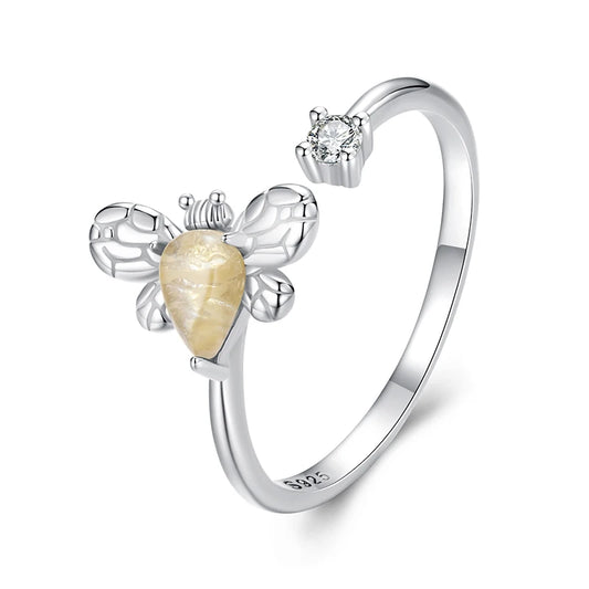 Luna Bee Ring 925 Silver