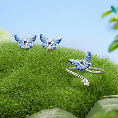 Luna Butterflies Set 925 Silver