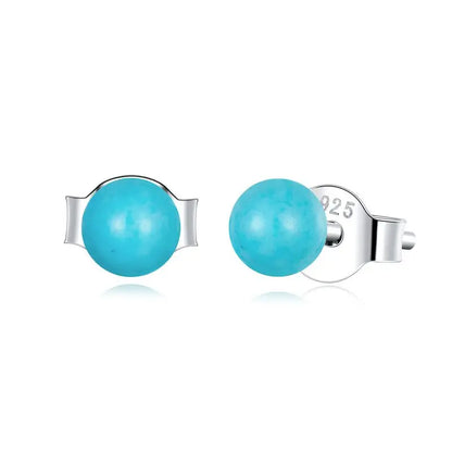 Luna Sky Blue Earrings 925 Silver