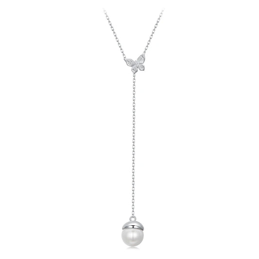 Luna Pearl Chic Necklace 925 Silver