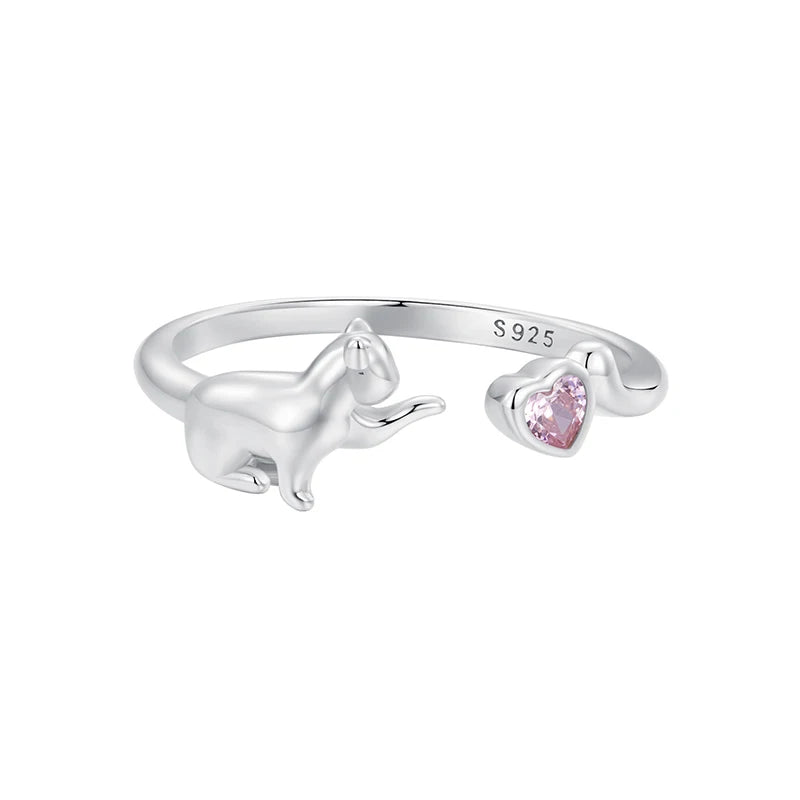 Luna Cat Ring 925 Silver
