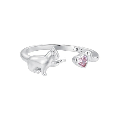 Luna Cat Ring 925 Silver