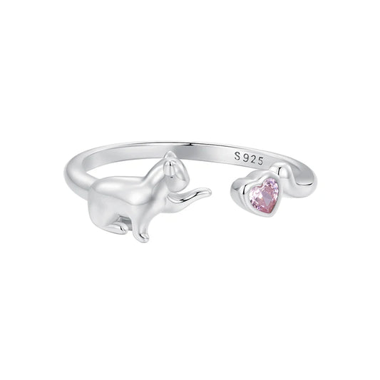 Luna Cat Ring 925 Silver