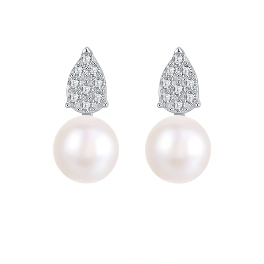 Small Luna Pearl Earring 925 Silver