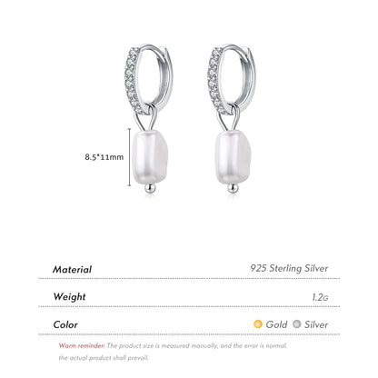925 Silver Pearl Earrings